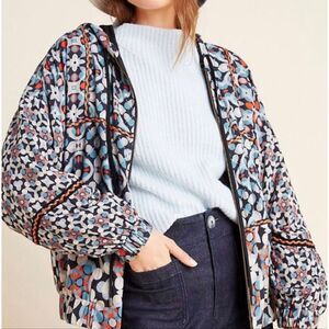 Conditions Apply by Anthropologie Lesley Hooded Bomber Jacket Size XS
